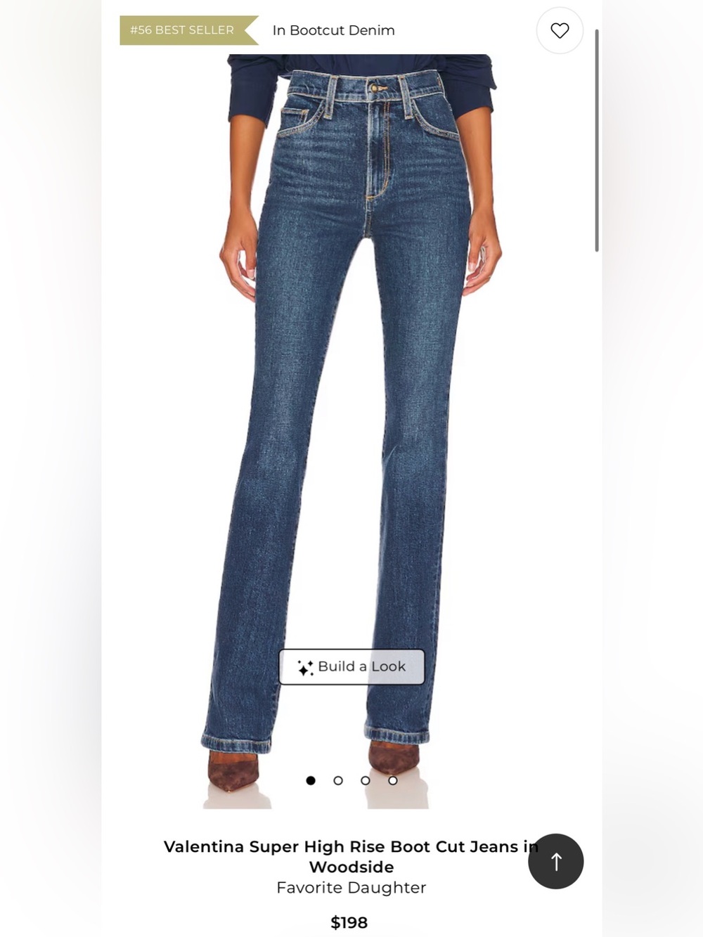 Favorite Daughter Valentina Super High-Rise Bootcut Jeans in Dark Blue